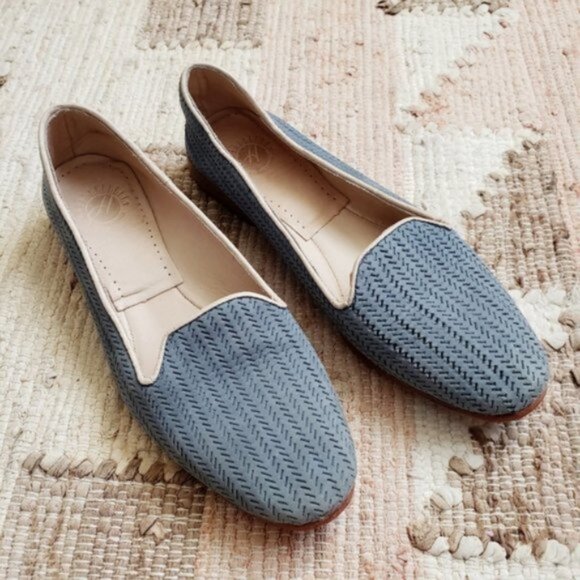 Summertime Bohemian Loafers Perforated Leather Suede size EU 37 / US 6.5 - Picture 3 of 14